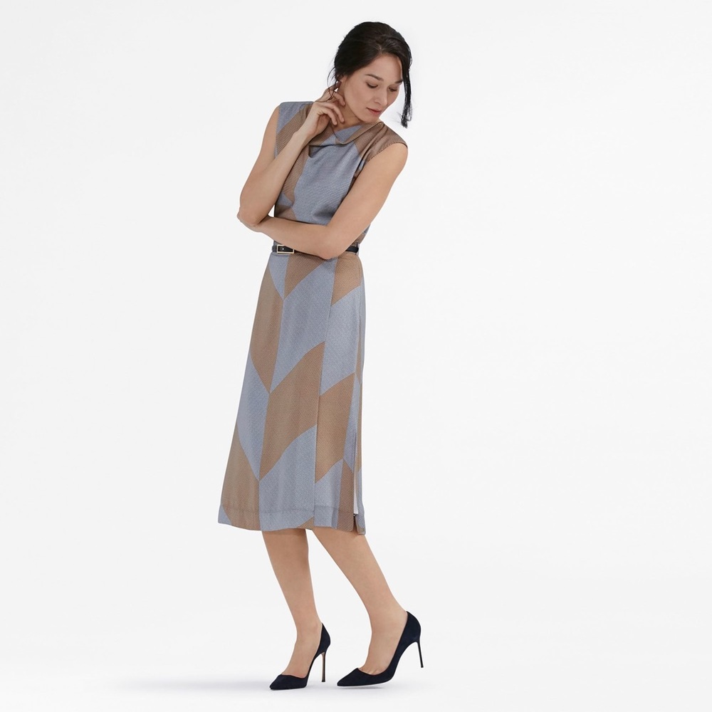 MM.Lafleur Sutton Skirt Size 8 in Checker Goldenrod